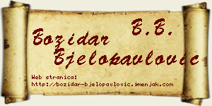 Božidar Bjelopavlović vizit kartica